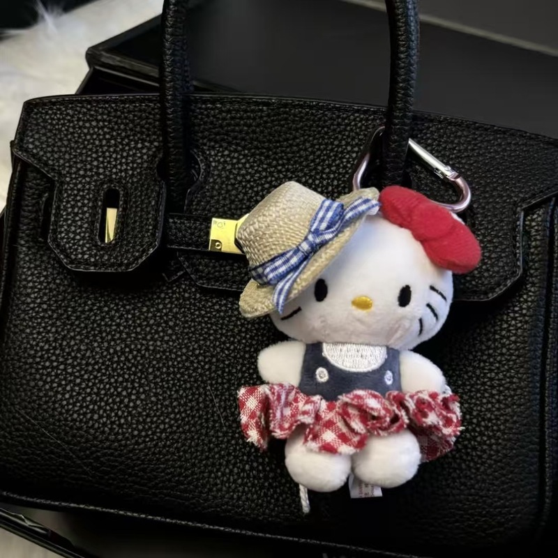 可爱头套kitty猫包包挂件毛绒玩偶钥匙扣小挂饰公仔礼物kitty挂件|undefined