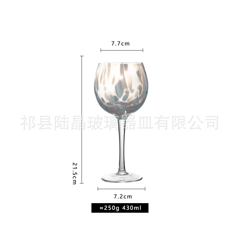 Lu Jing color rosa azul semilla copa de vino tinto copa de boca antigua copa de vino hecha a mano copa de champán copa de vidrio