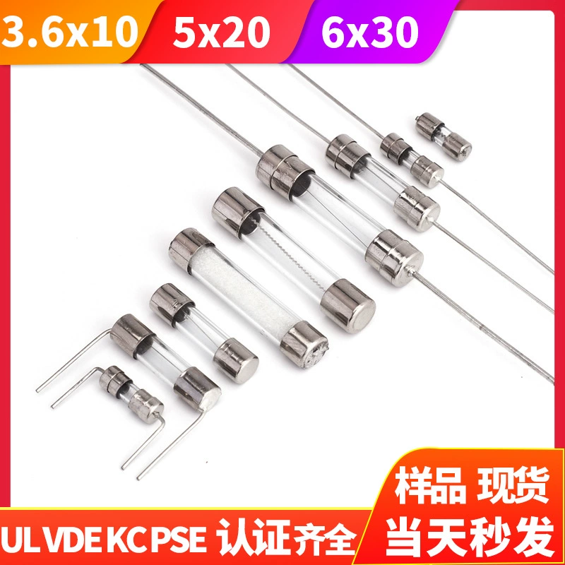 Трубчатый стеклянный предохранитель 10А/15А/20А, стеклянная предохранительная трубка 5x20, предохранитель с задержкой действия