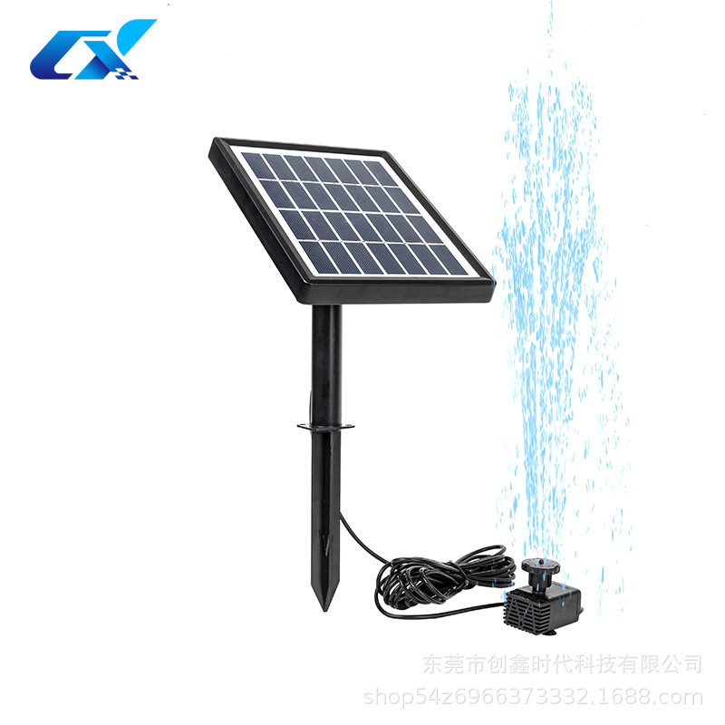 新款太阳能喷泉地插分体式喷泉太阳能水泵室外水池装饰喷泉鸟浴器