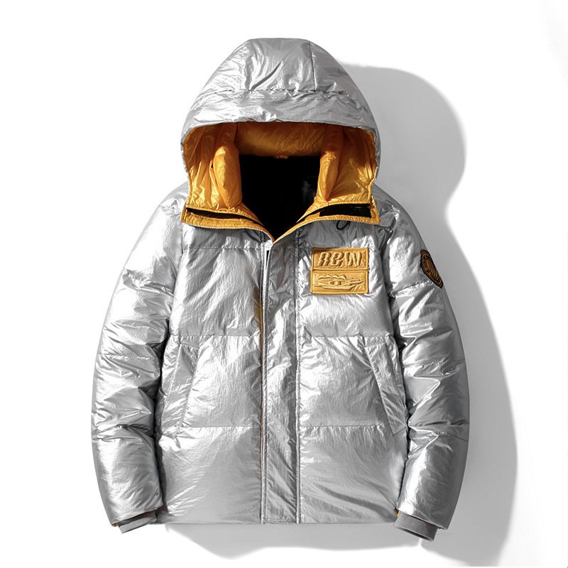 Winter New Men's down Jacket Men's Short Thickeneded Hooded Jacket Youth Korean Style Casual Student Glossy Trendy Style