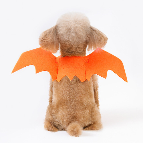 Cross-border cat clothes, Halloween dog clothes, pet clothes, bat wings, bells, transformed into harness