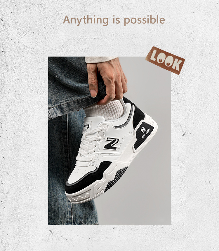 Giày sneaker nam phong cách Hàn Quốc, đế êm, form thể thao trắng basic — 688 Lúa mì chi tiết 6