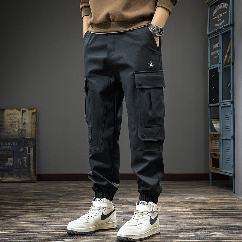 Outdoor Jogger Patchwork Cargo Functional Casual Pants for Men, Autumn New Loose Plus-Size Multi-Pocket Versatile Sweatpants