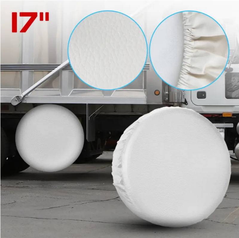 Universal for Car Trailer RV SUV Truck Waterproof Soft PVC Tire Cover Camper and Travel Trailer