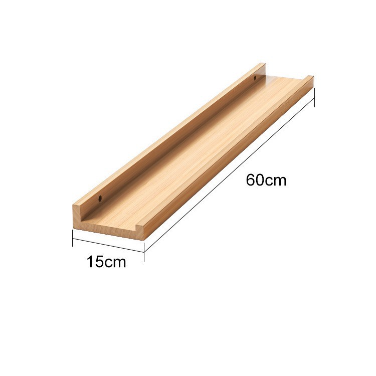 Práctico estante de la pared estante de la partición estante colgante de pared sala de estar TV decoración de la pared de una palabra tablero de madera