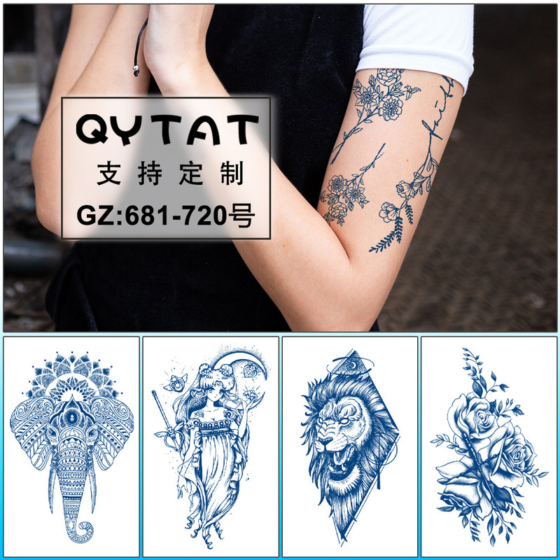 Wholesale Juice Herbal Tattoo Sticker Simulation Tattoo Semi-permanent Tattoo Sticker Mute Surface Not Reflective Wholesale Juice Herbal Tattoo Sticker Simulation Tattoo Semi-permanent Tattoo Sticker Mute Surface Not Reflective