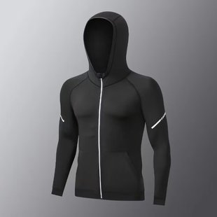 Running Sports suit Men's Fitness Clothes Long Sleeve Morning Running Quick-drying Basketball Pants Sports Students Training Tight Autumn and Winter