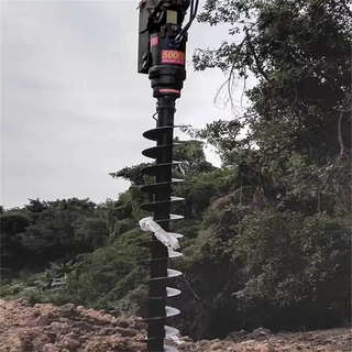 挖掘机螺旋钻机 挖机动力头工地旋转钻孔机 长螺杆螺旋钻机