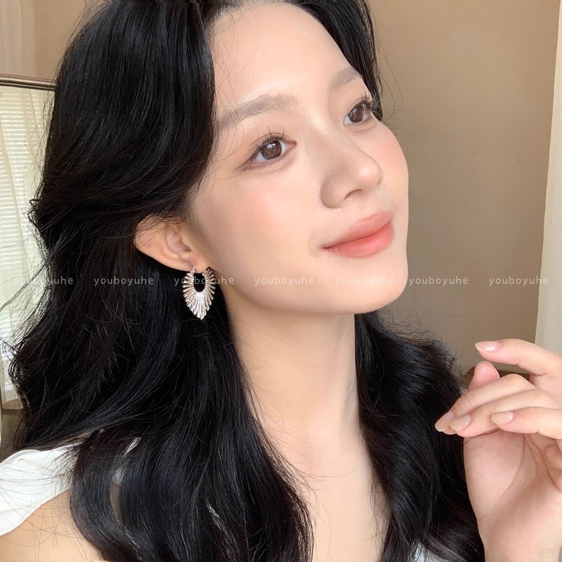 欧美跨境金属线条桃心耳扣轻奢高级感耳钉个性潮流时尚百搭耳饰女|undefined