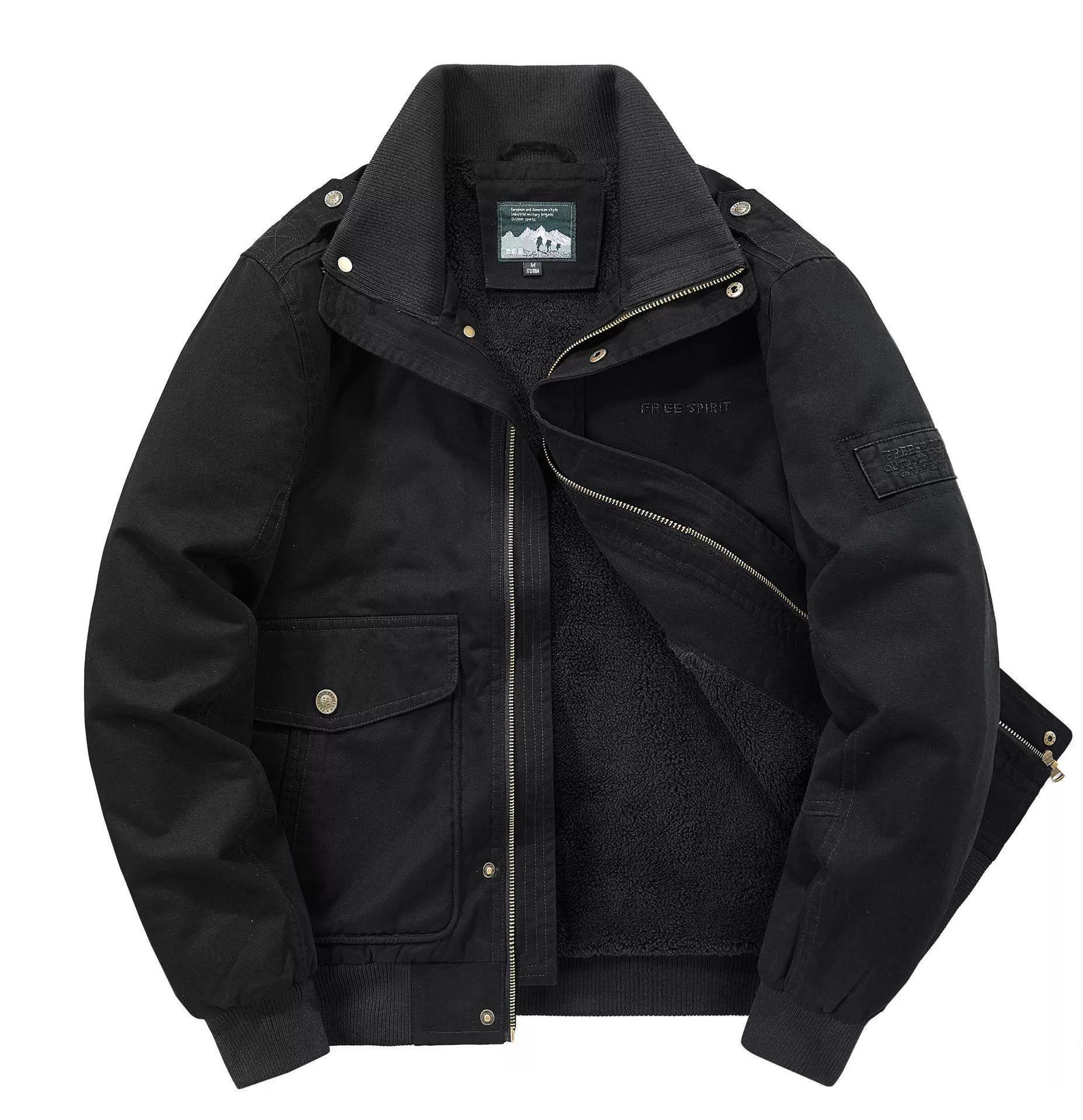 Куртка мужская осенне-зимняя новая куртка на флисовой подкладке, мужская Молодежная куртка с хлопковой подкладкой, свободная куртка для спецодежды больших размеров 2331