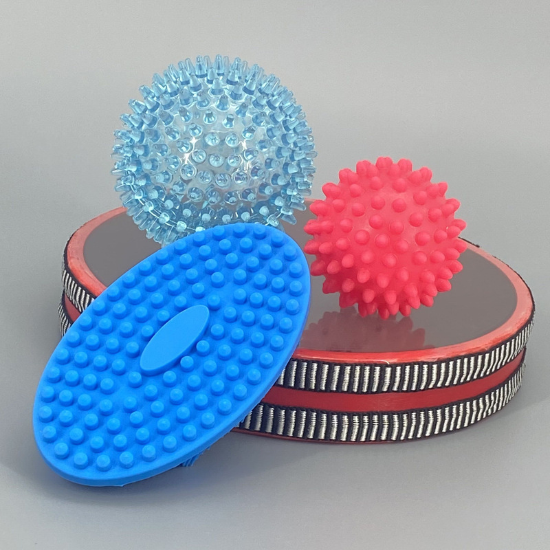 cepillo táctil tacto bola de masaje tacto niños entrenamiento sensorial tacto bola de baño acariciar juguetes equipo de rehabilitación W
