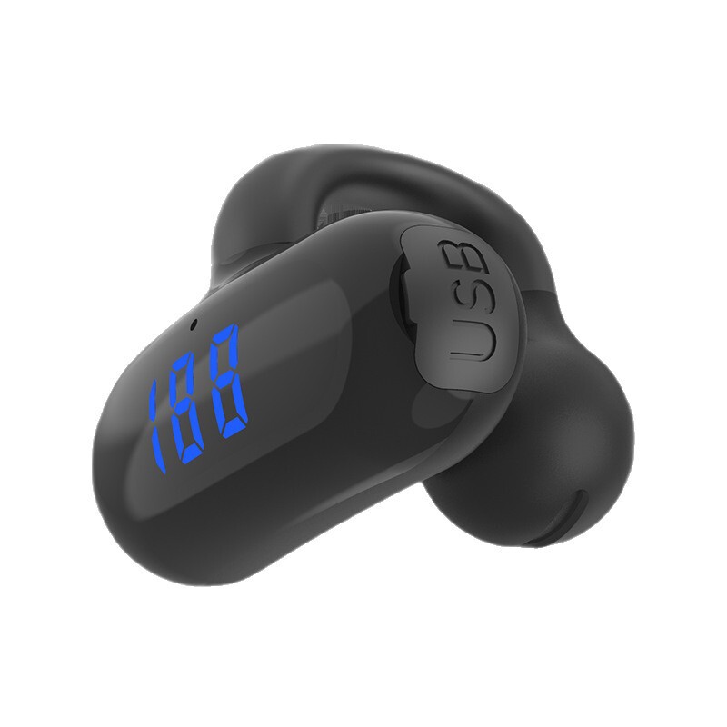 Bluetooth ヘッドセット新しい大バッテリースタンバイロングクリップオン耳デジタル表示電源空気伝導耳を傷つけないスポーツ|undefined