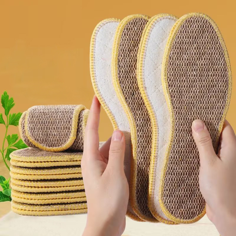 Plantilla al por mayor de los hombres y las mujeres mismo sudor absorbente transpirable plantilla deportiva Plantilla de adulto cómoda primavera y verano de algodón y lino plantilla