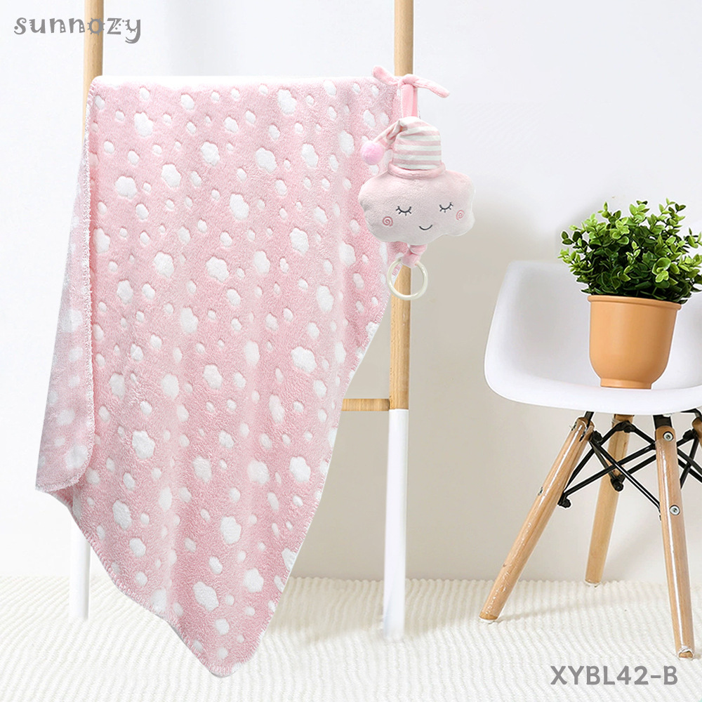 Mantra de franela + juego de juguetes de campana recién nacido apaciguador mantas de peluche suaves mantas para bebés de otoño y invierno