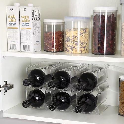 Transparent red wine storage rack, water glass, thermos cup, teacup dustproof holder, red wine display stand, stackable cup rack