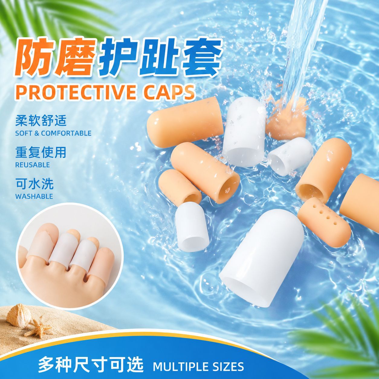 Cross-border silicone finger protector, waterproof and wear-resistant, prevents dryness and cracks, moisturizes and repairs, hand and finger protection cover