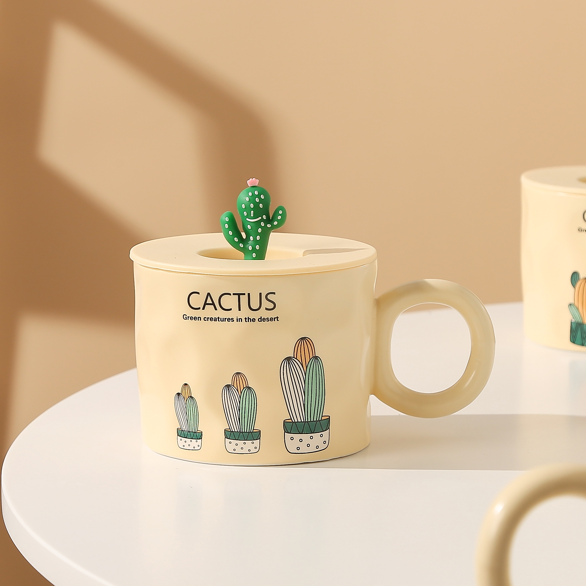 Lindo Pastoral Cactus Letra Gel De Sílice Cerámica Vasos 1 Pieza display picture 3