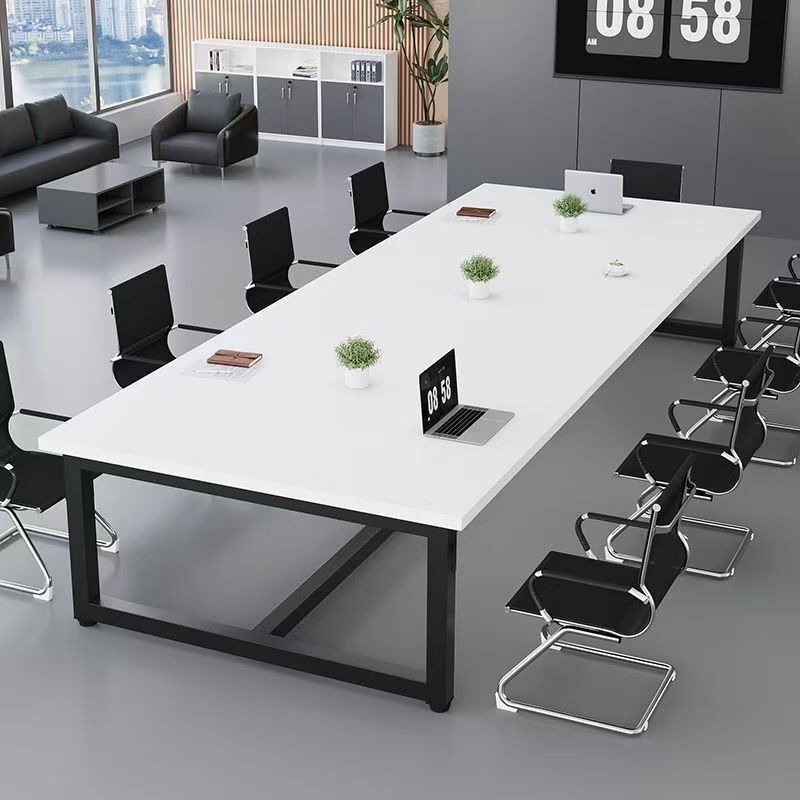 Conference Table, Long Table, Simple Modern Office Desk and Chair Combination, Negotiation Table, Small Conference Room Work Table, Office Desk