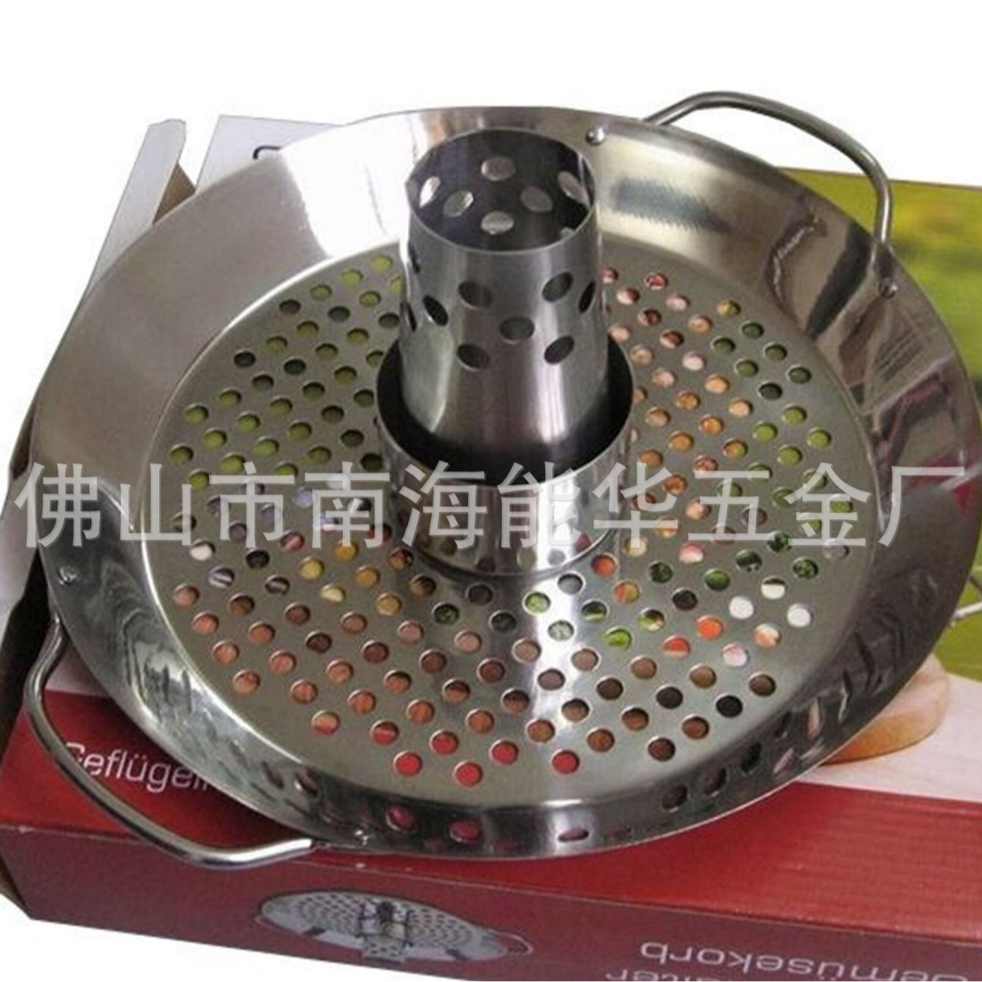 Los fabricantes producen todo tipo de herramientas para hornear barbacoa pan redondo de acero inoxidable antiadherente barbacoa de carbón barbacoa pan de pollo asado pan