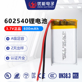 602540�ۺ����늳�3.7V600mAh��Ħ������ˮ����늳س��