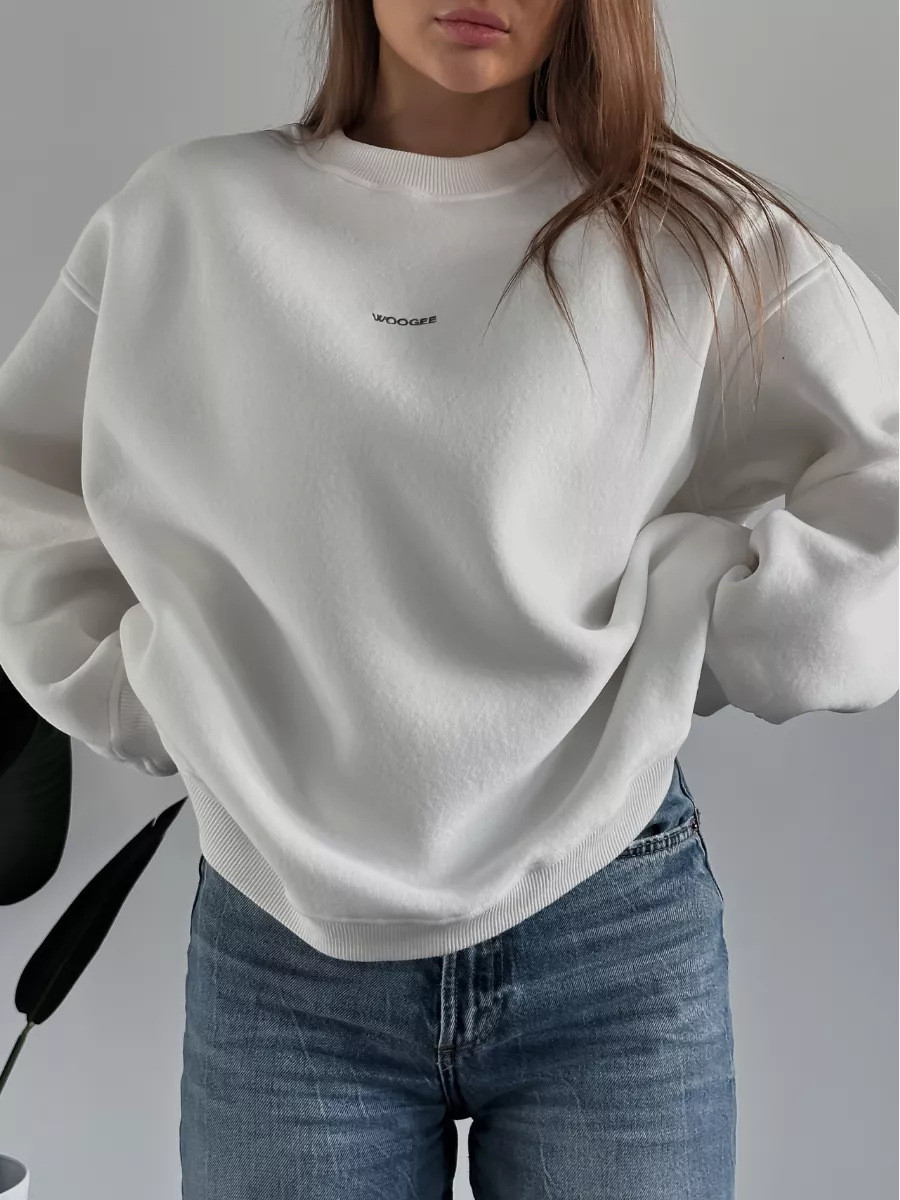 American Retro Trendy Brand European and American Style Artistic Personality Simple Printed Versatile Commuter Lazy Style Round Neck Sweatshirt Top