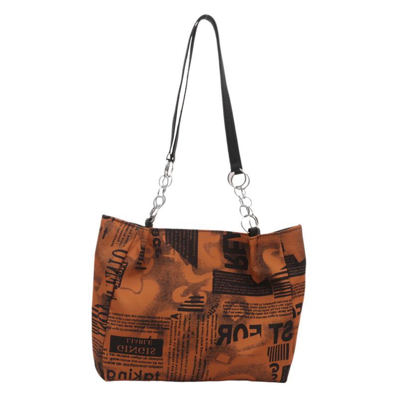Bolsa de hombro de moda moda para mujeres 2025 nueva impresión de gran capacidad bolsa de mano simple de viaje bajo la axila
