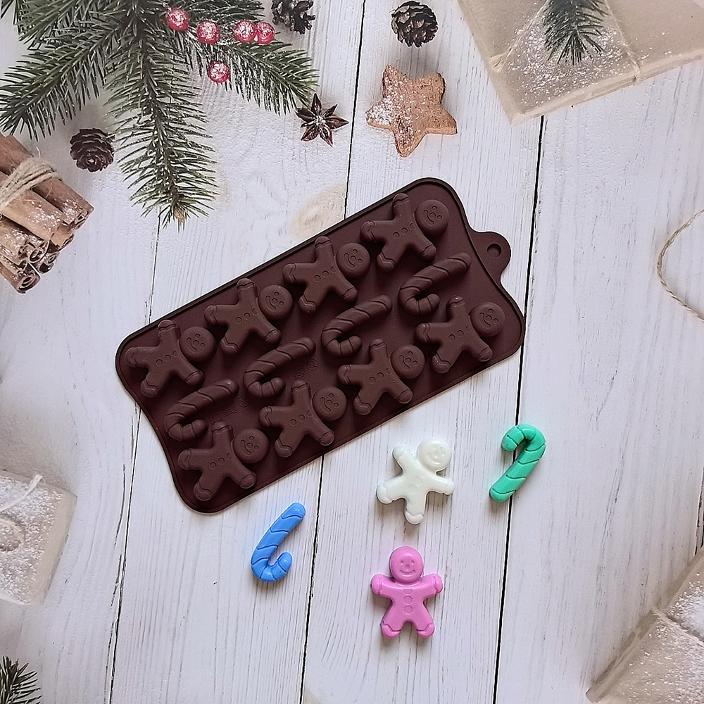 12 galletas de jengibre hombre chocolate 674 galletas molde de silicona dulces pudín molde de postre pastel para hornear