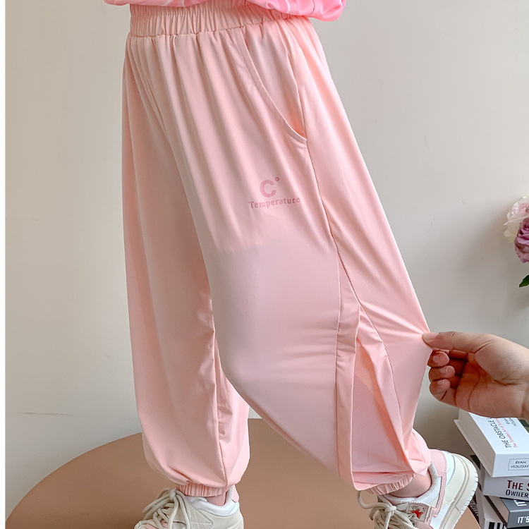 1513# Girls' Mosquito Repellent Pants, Summer Thin Style, 2025 New Style, Baby Summer Children's Clothing, Sunscreen Quick-drying Pants