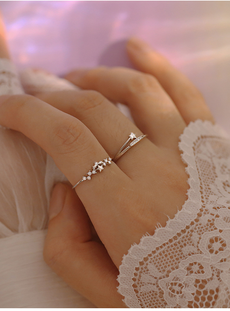Sunrise glittrande diamant stjärna ring för kvinnor accessoar_voghion.com