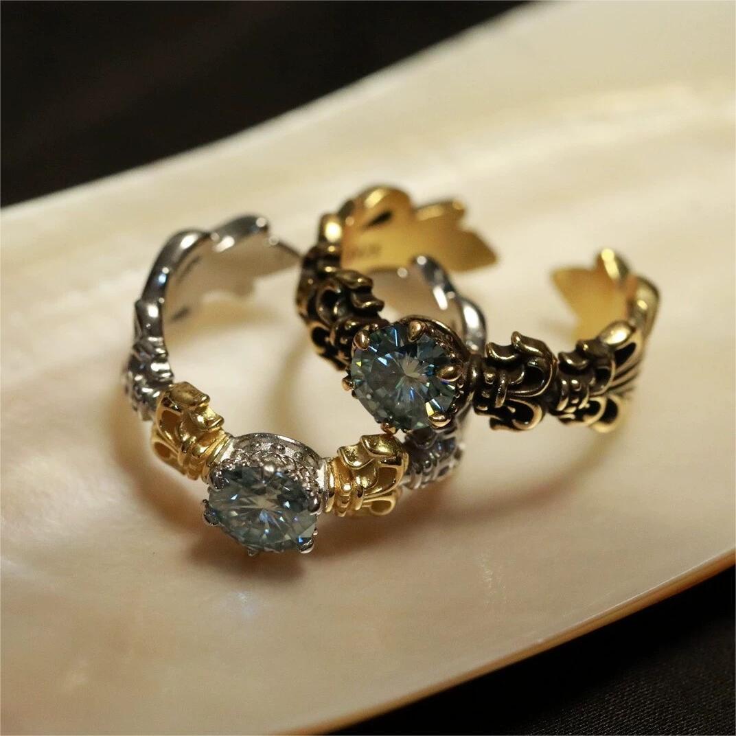 Französischer Vintage Ring Mit Irisblüte Für Damen Elegant_voghion.com