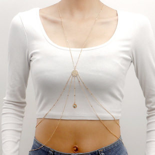 European and American sexy chain nightclub necklace one body chain eye tassel hot girl chest chain female bikini waist chain