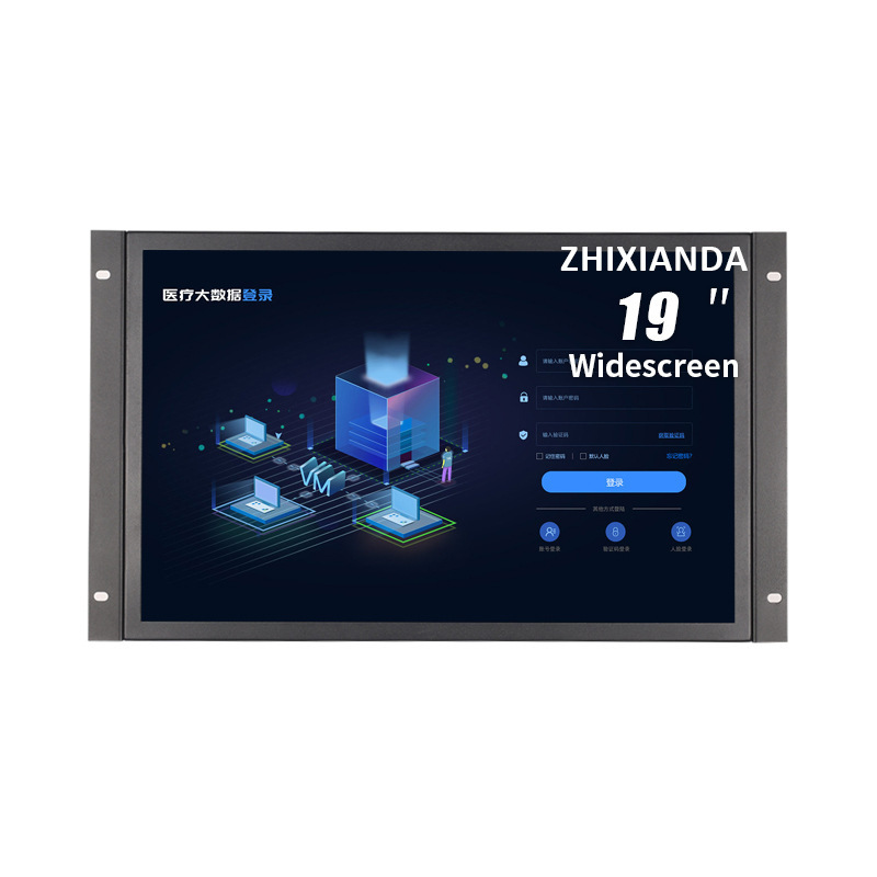 19 inch widescreen 16:10 1440x 900 open frame industrial metal frame wall embedded wall mounted