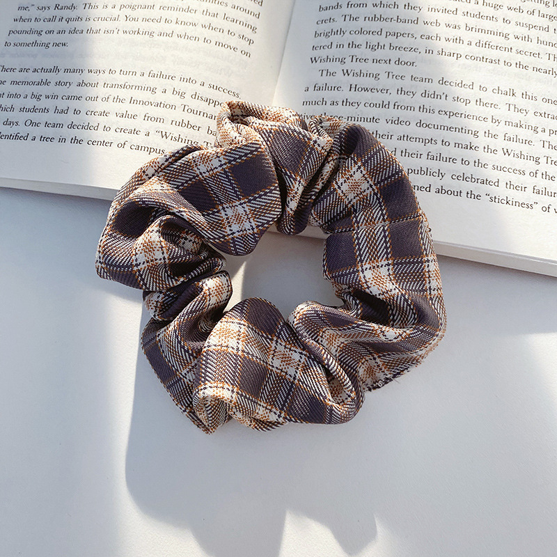 Corea del Sur Internet celebridad corbata Cola de Caballo Linda cuerda de pelo floral Plaid tie cabeza de pelo niña de las flores Daisy cuerda de pelo intestino grueso anillo de pelo