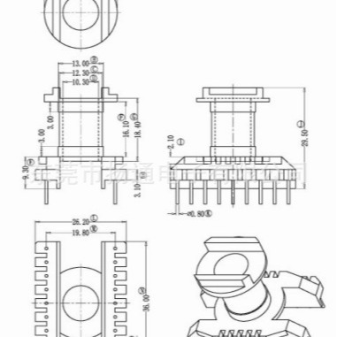 ER28变压器骨架电木骨架电源骨架9+9 磁芯开放式变频器电子变压器