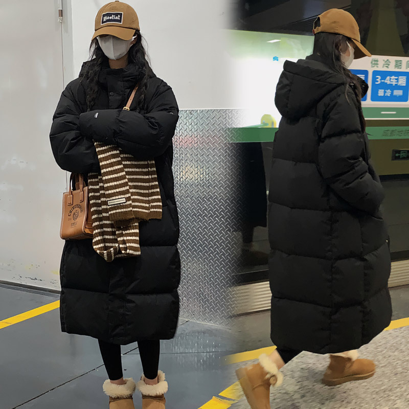 2023 inverno novo estilo academia coreana comprimento médio engrossado solto camisa de algodão com capuz_voghion.com