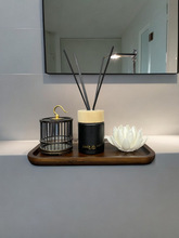 新中式卫生间浴室摆件样板房卫浴卖场装饰品香薰托盘组合套装软装