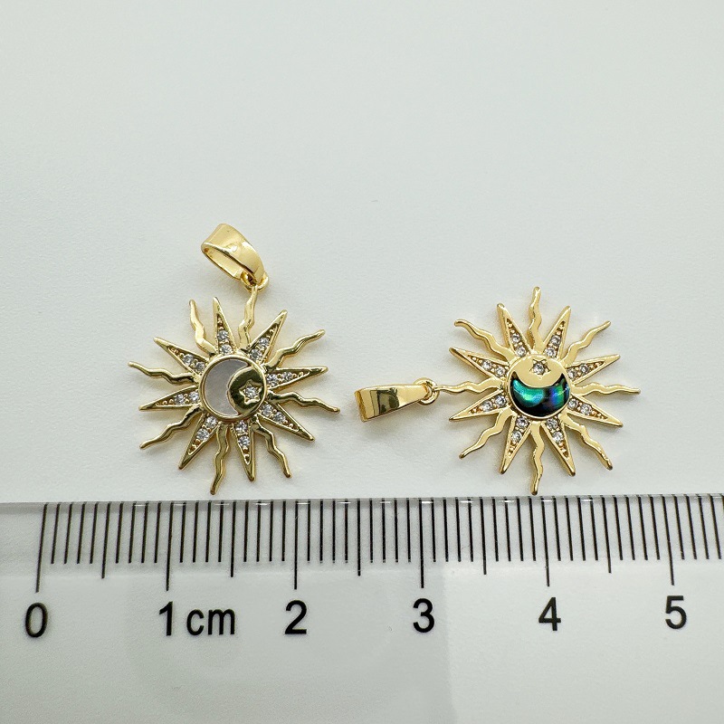 5g Weight Pendant Jewelry Making Type Shell Inlay Material DIY Jewelry Accessories Classification 1 Piece Quantity Copper Material Round Pattern Plating, Inlay Design Basic, Simple Style, Classic Style Style 1 Piece Copper Shell Round Pendant 9