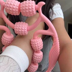 腿部按摩器瘦大腿小腿肌肉瘦腿神器环形夹腿滚轮经络疏通按摩减肥