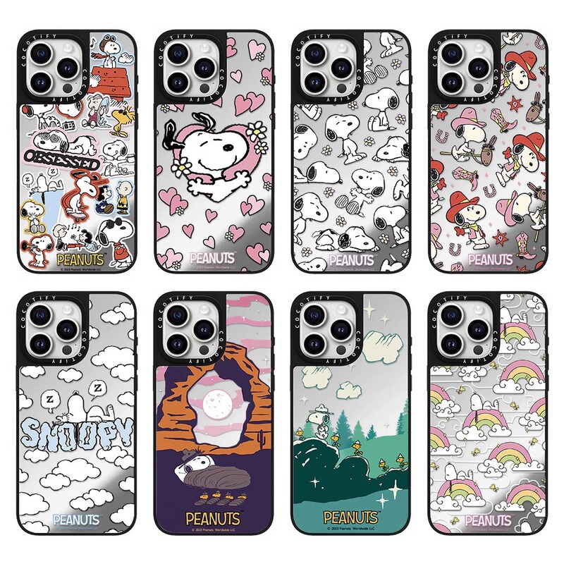 Snoopy Collection Applicable iphone16pro Phone Case 15promax Apple 14plus Cartoon 13 Mirror