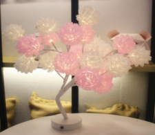 24 lámparas - lámpara de árbol de hilo de nieve (blanco + rosa)