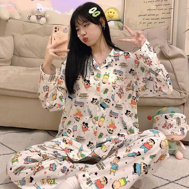 工場卸売りpyjamas日系アニメ布丁犬パジャマ女春秋綿長袖長ズボンカバー対外貿易|undefined