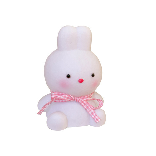 Cute Internet-famous night light, wireless, cartoon creative rabbit figurine for girls, bedroom bedside lamp, birthday gift