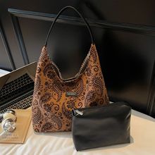 时尚印花托特包包女2025新款休闲大容量单肩包时尚通勤腋下子母包