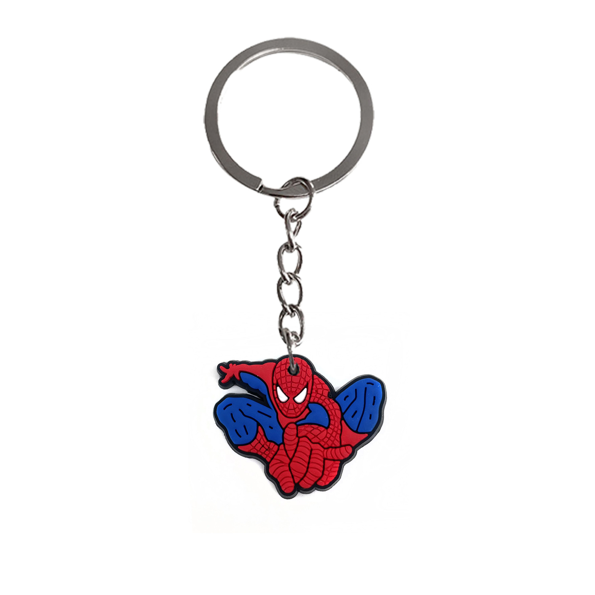 Spider-Man llavero adornos PVC de goma suave llavero accesorios DIY llavero pequeño regalo llavero colgante