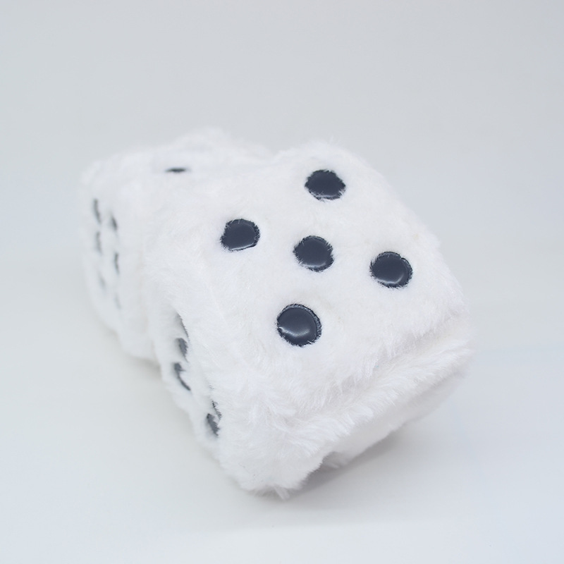 Aliexpress Amazon Wish Cross-Border Trade Plush Dice Car Pendant Dice Ornament Car Hanging Rearview Mirror Dropshipping