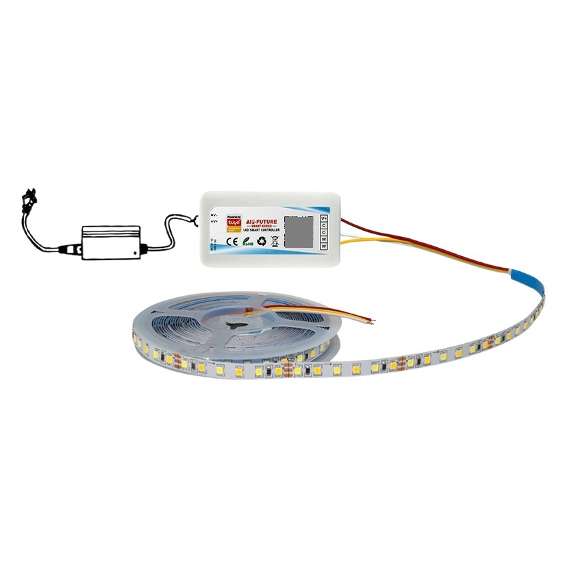 5V/12V/24VLed barra de luz 2835 luz de temperatura de dos colores con atenuación de tres colores 5/8 de ancho espejo pintura decorativa pintura sol