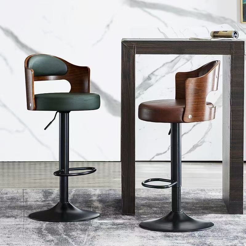Bar Chair Modern Minimalist Bar Cashier High Stool Home Backrest Chair Rotating Lift American Bar Stool