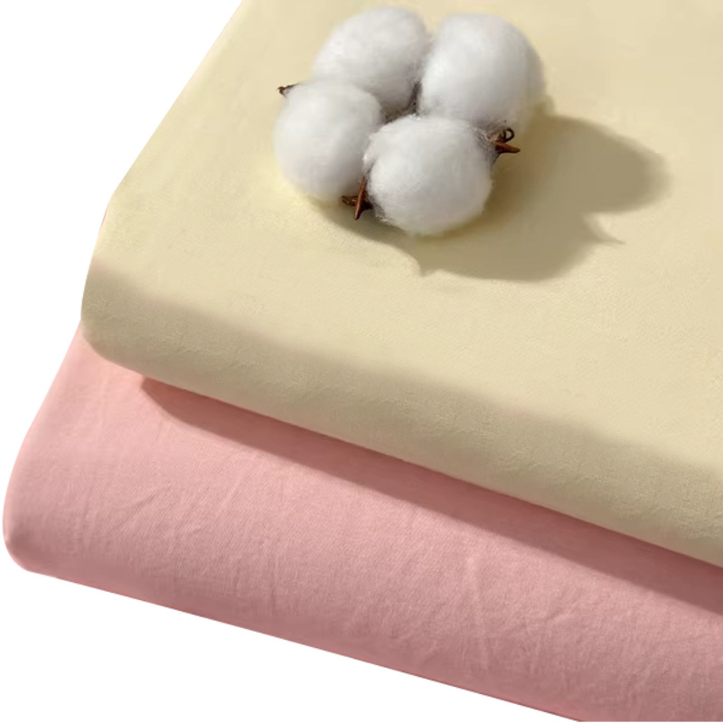 Clase A Sábana de algodón lavado de algodón de una sola pieza de algodón dormitorio de estudiantes edredón de color sólido funda de almohada de tres piezas de 1,5 m