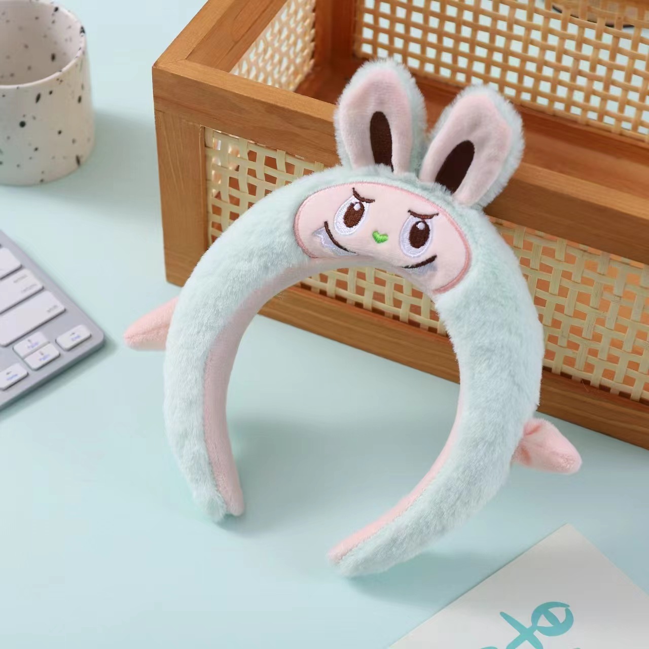 Estrellas de esponja extrañas lindas mujeres lavado de la cara máscara de presión de cabello maquillaje fotos otoño invierno joyas para el cabello